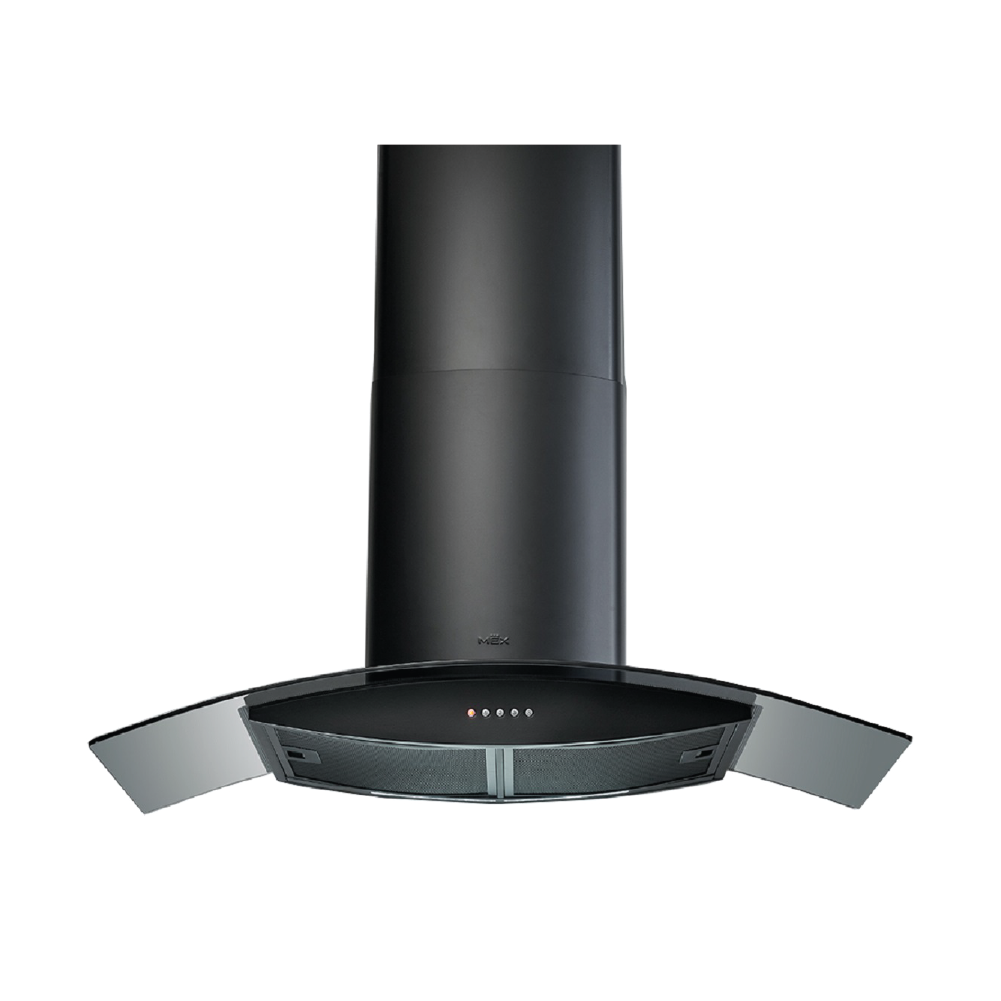 Black Stainless steel with glass chimney hood Model KV737B90